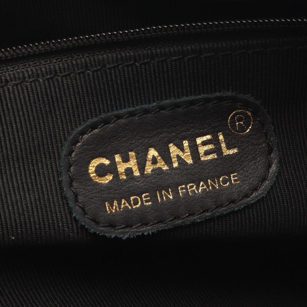 CHANEL Black Leather Logo Tote Bag - Picture 4 of 11